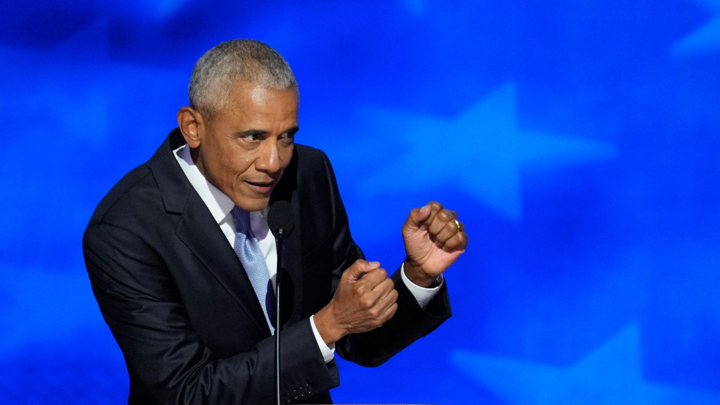 Barack Obama boxt auf die Seite Barack Obama boxt auf die Seite