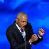 Barack Obama boxt auf die Seite