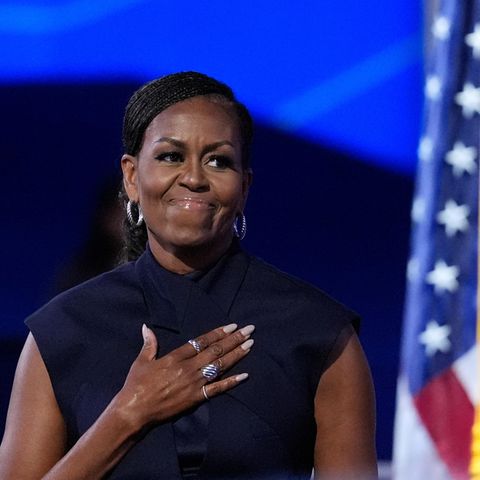 die ehemalige First Lady Michelle Obama während ihrer Rede auf dem Parteitag in Chicago.