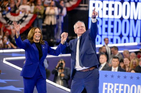 Das neue Traum-Duo der Demokraten: Kamala Harris (l.) und ihr Vize Tim Walz
