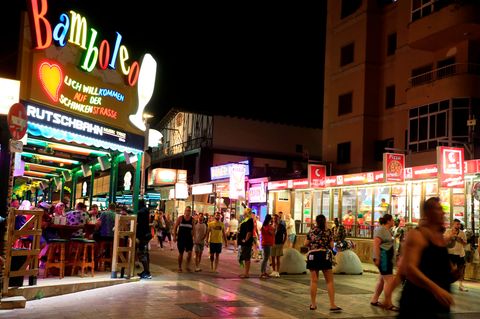 Die sogenannte Schinkenstraße auf Mallorca