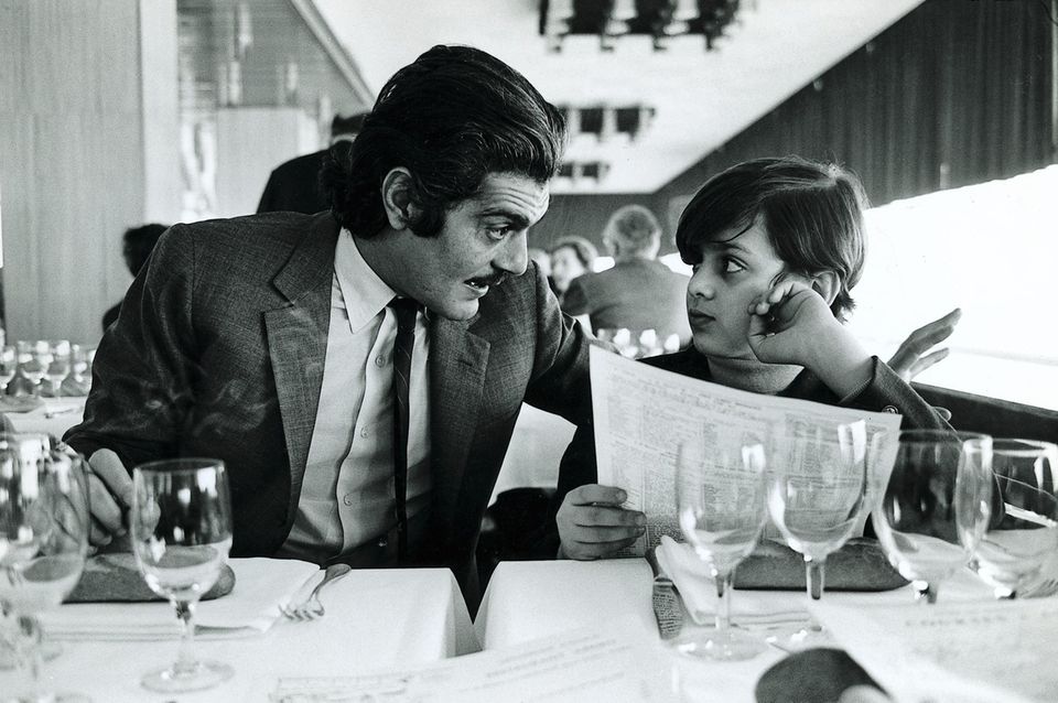 Fotografie: Schauspieler Omar Sharif mit seinem Sohn Tarek Schauspieler Omar Sharif mit seinem Sohn Tarek