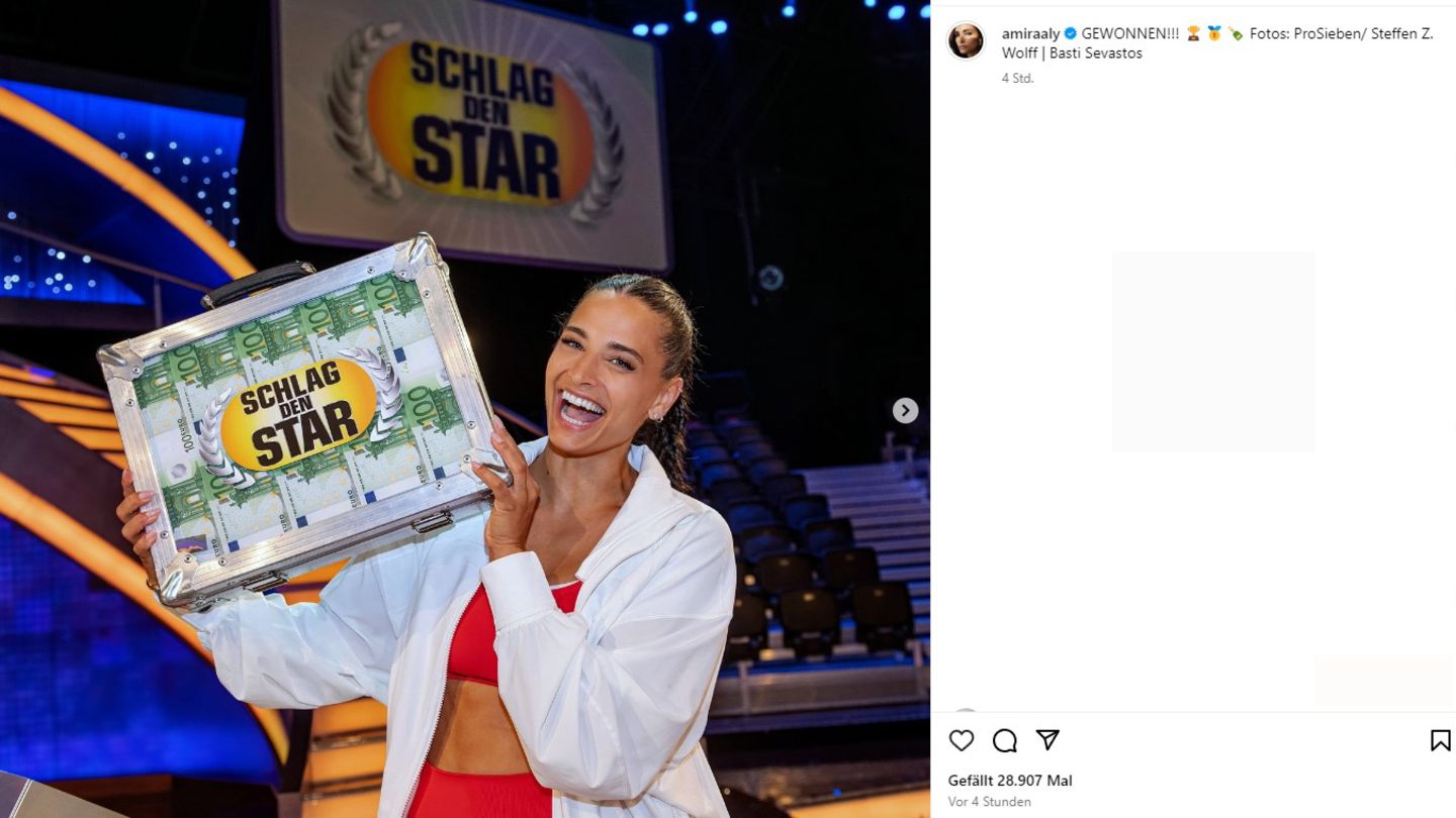 Leute von heute: "Gewonnen!!!" Amira Aly freut sich &uuml;ber ihren Sieg bei "Schlag den Star"