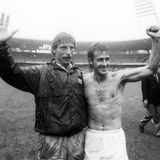 In der Saison 1987/1988 holte Daum Spieler wie Pierre Littbarski (r.) und Jürgen Kohler in den Kader. Die Kölner wurden zum Ende der Saison Bundesliga-Dritter. Eine Saison zuvor hatte Daum die Mannschaft noch auf einem Relegationsplatz übernommen