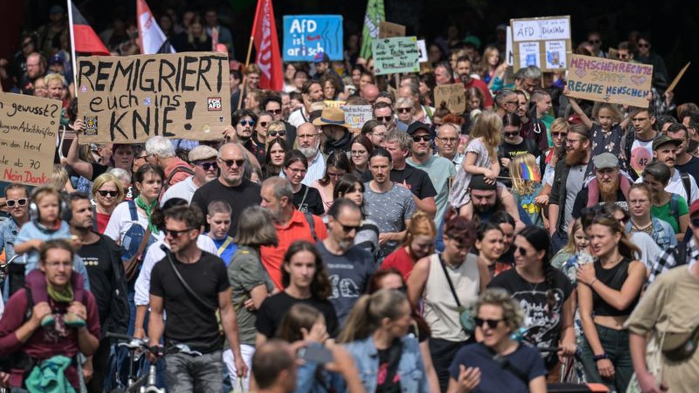 Demonstrationen: Tausende demonstrieren in Erfurt gegen Rechtsextremismus