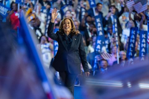 Kamala Harris auf dem Parteitag der Demokraten