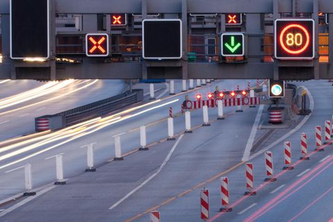Autobahn Verkehrszeichen