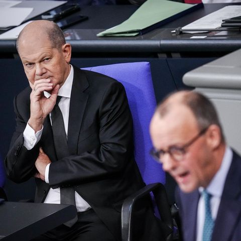 Olaf Scholz und Friedrich Merz Anfang des Jahres im Bundestag