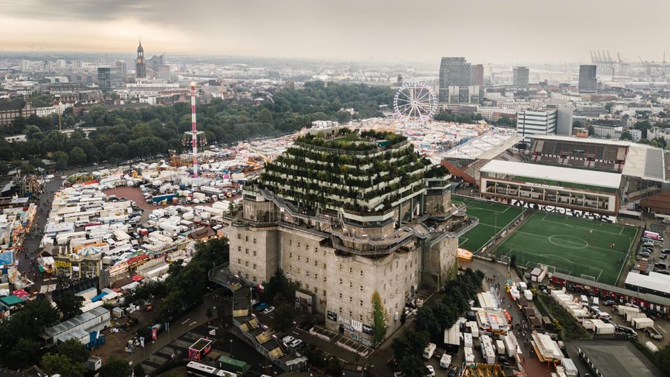 Luftaufnahme Flakbunker auf St. Pauli, Hamburg