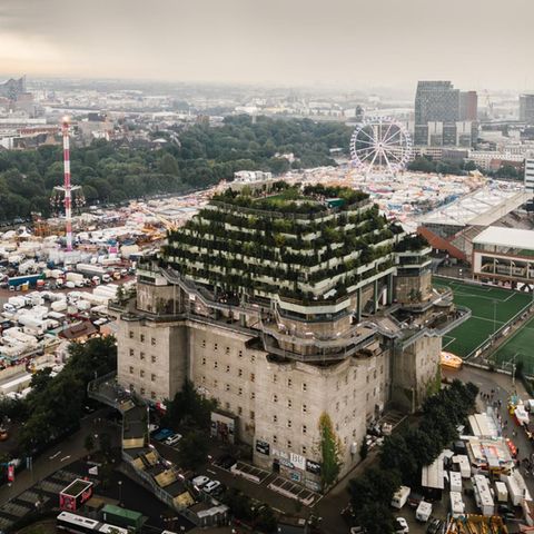 Luftaufnahme Flakbunker auf St. Pauli, Hamburg