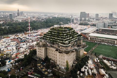 Luftaufnahme Flakbunker auf St. Pauli, Hamburg