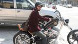 Keanu Reeves auf seinem Motorrad in Los Angeles