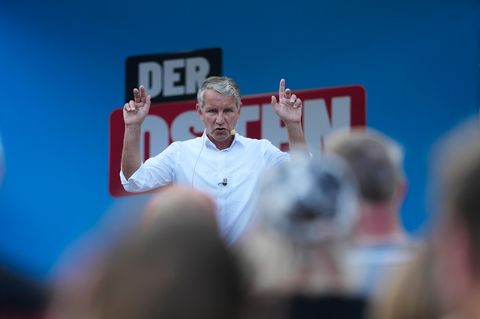Björn Höcke auf einer Wahlkampfveranstaltung in Thüringen