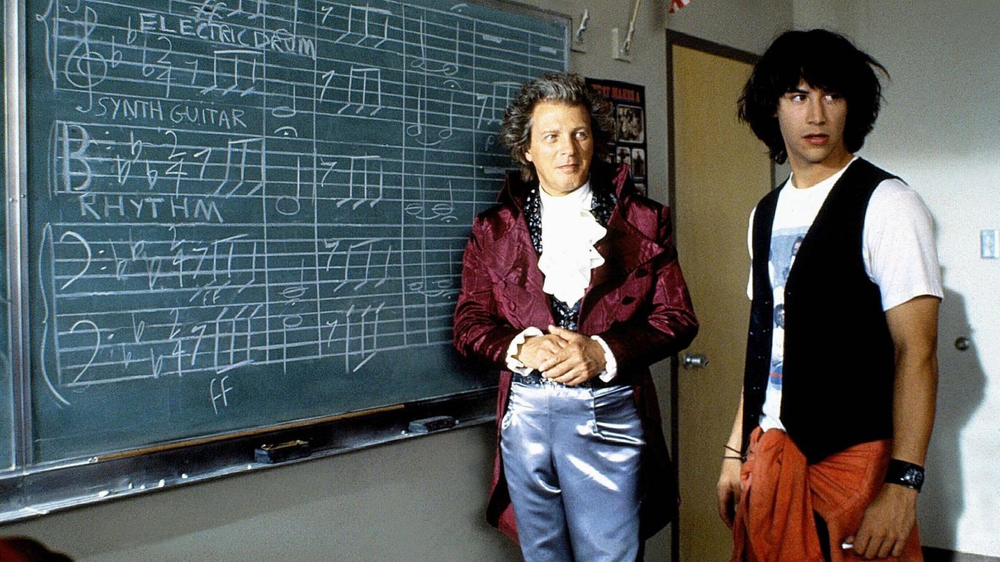 Clifford David und Keanu Reeves in Bill und Teds excellent adventure im Jahr 1985