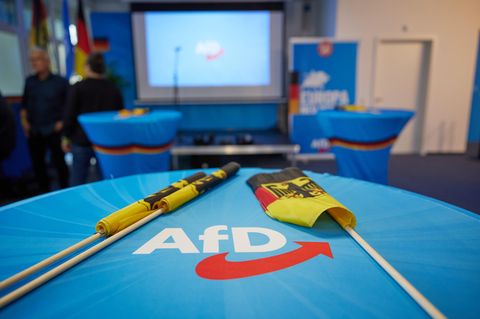 Eine Wahlparty der AfD in Berlin zur Europawahl im Juni