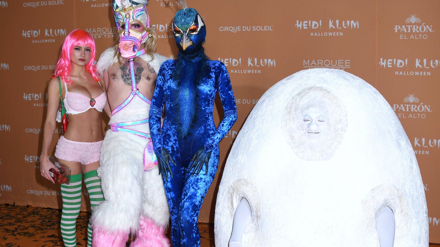 Halloween Leni Klum, Bill Kaulitz, Heidi Klum und Tom Kaulitz