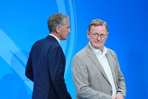 Thüringen: Noch-MP Bodo Ramelow trifft im TV-Studio auf AfD-Chef Höcker