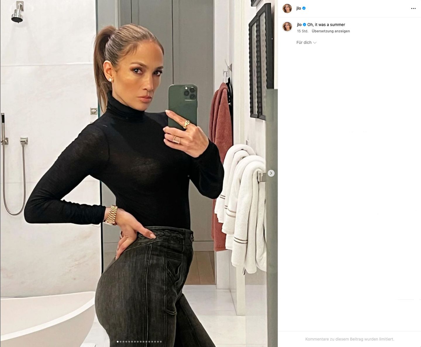 Vip News: Jennifer Lopez meldet sich mit sexy Selfie nach Scheidung von Ben  Affleck zurück | STERN.de