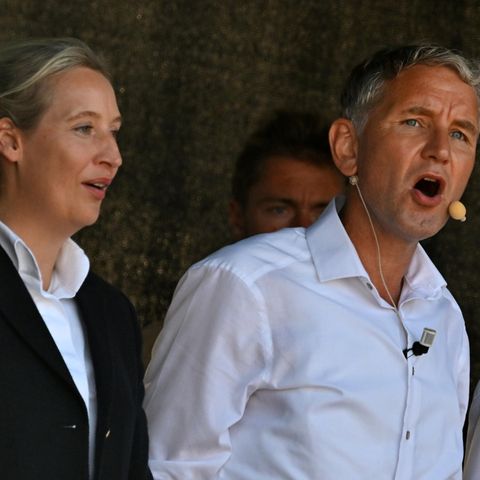 Für die AfD-Politiker Weidel und Höcke ist die Landtagswahl in Thüringen ein Triumph