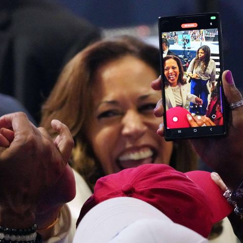 Kamala Harris bei einer US-Wahlkampfveranstaltung in Savannah im US-Bundesstaat Georgia
