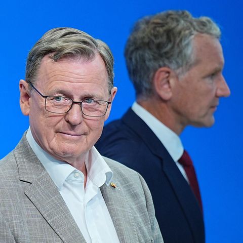 Ramelow und Höcke bei einem TV Auftritt