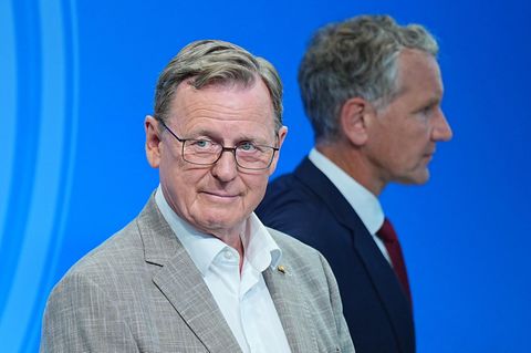Ramelow und Höcke bei einem TV Auftritt