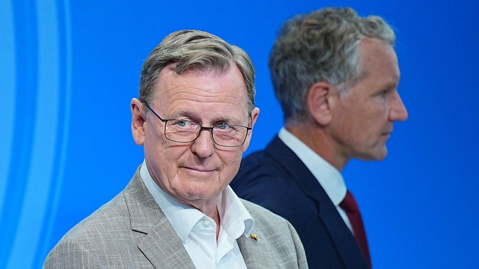 Ramelow und Höcke bei einem TV Auftritt