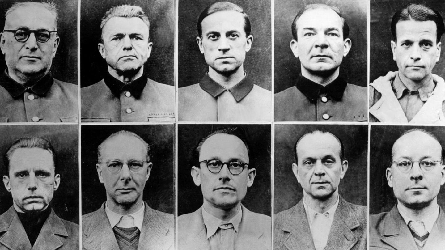 Porträtsammlung: Die Angeklagten im Nürnberger Ärzteprozess