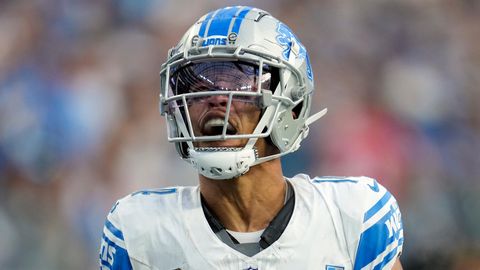 Amon-Ra St. Brown von den Detroit Lions spielt in der NFL