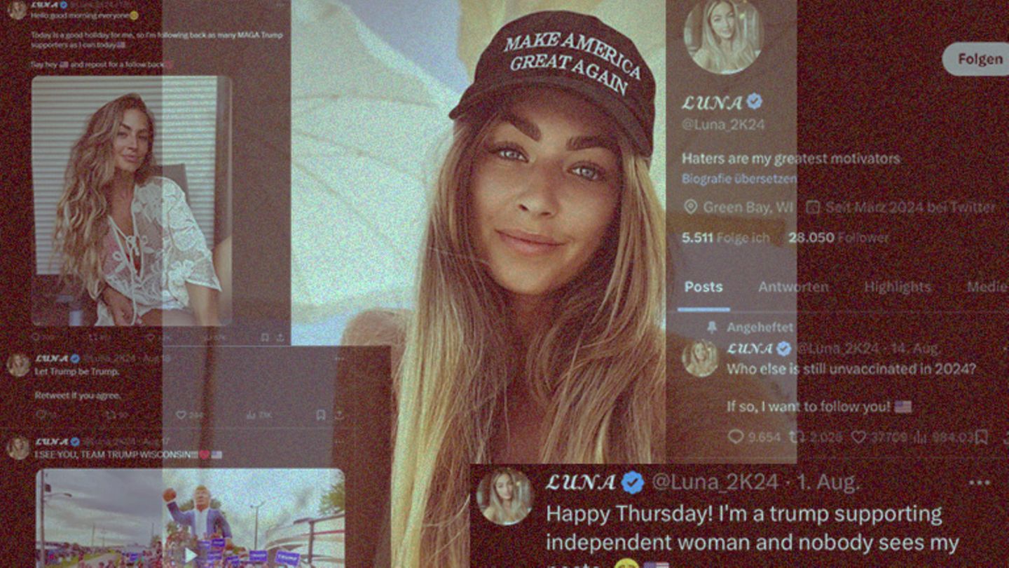 Donald Trump Collage zeigt Donald Trump unterstützenden Fakeaccount