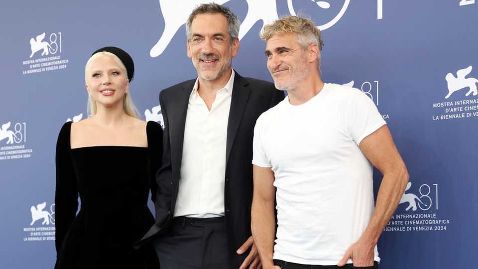 Lady Gaga, Regisseur Todd Phillips, Joaquin Phoenix Joker Filmfestspiele von Venedig