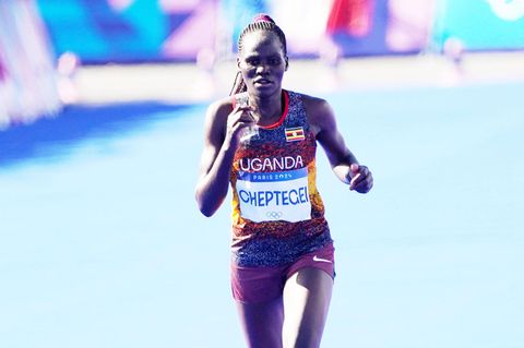 Rebecca Cheptegei bei den Olympischen Spielen in Paris.