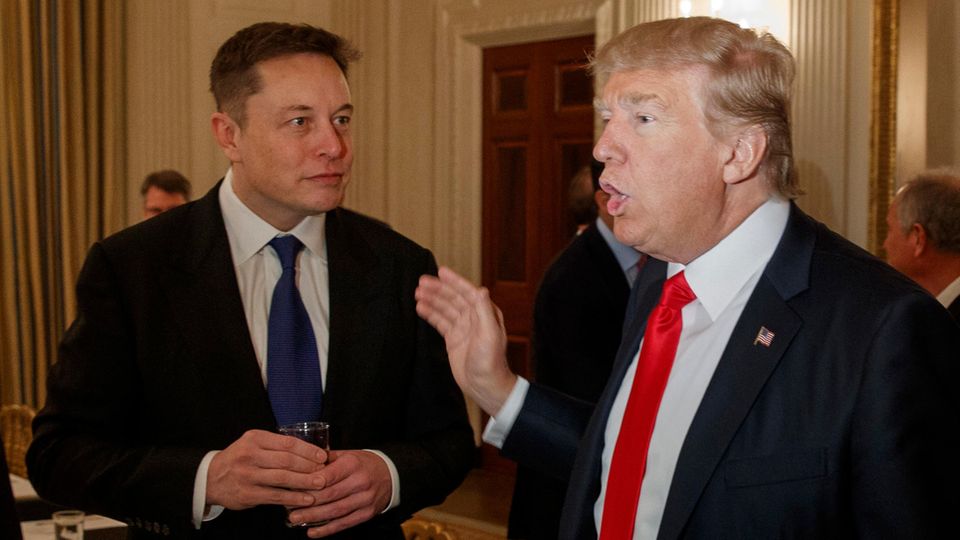 Donald Trump zusammen mit Elon Musk