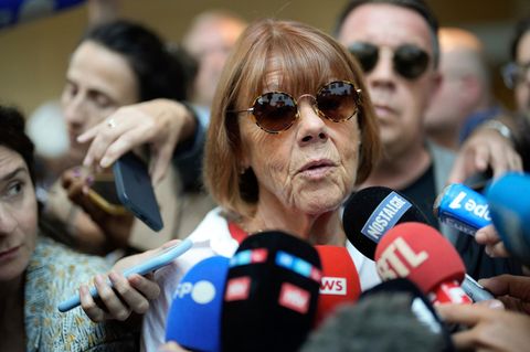 Opfer von Vergewaltigung: Gisèle P. spricht mit Pressevertretern