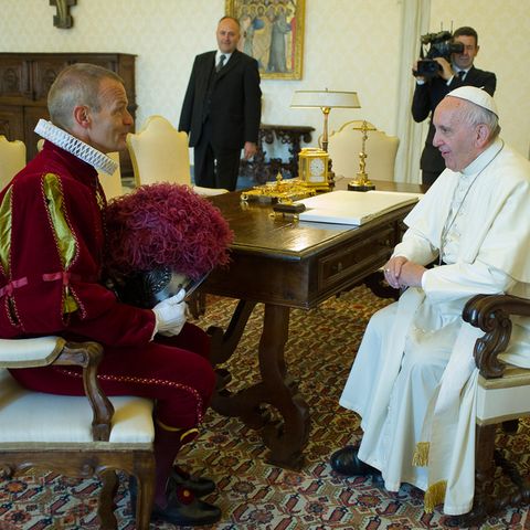 Frowin Bachmann der Schweizer Garde und Papst Franziskus