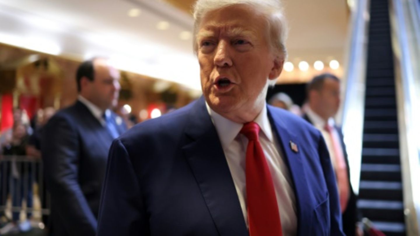 Trump am Freitag bei einer Pressekonferenz in New York