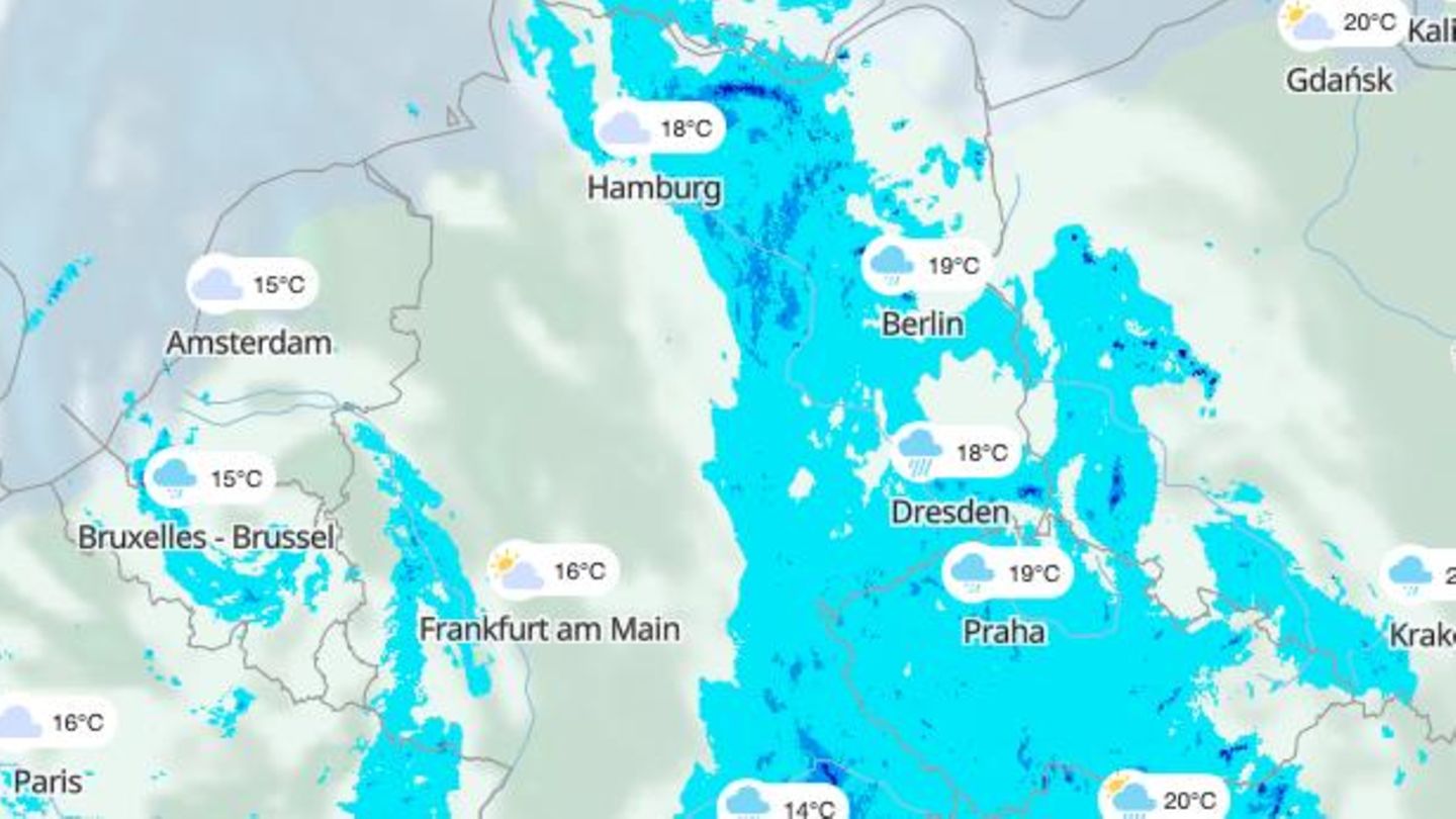 Wetterkarte für den 9. September
