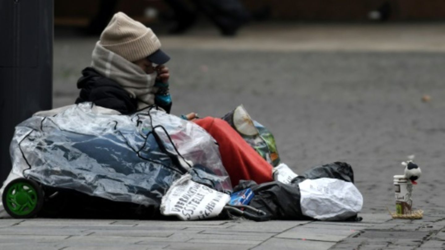 Obdachlose Frau in Dortmund