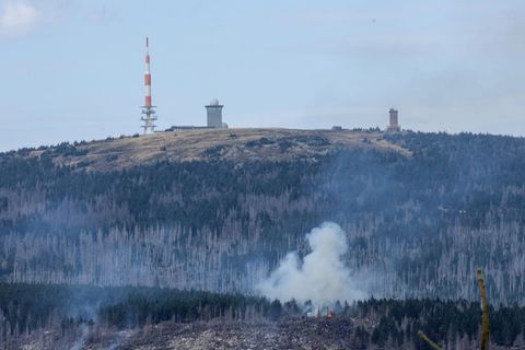 Löschflugzeug im Harz