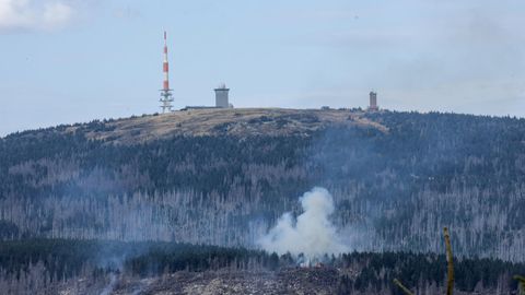 Löschflugzeug im Harz