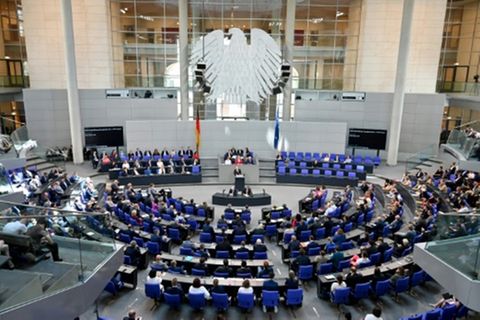 Der Plenarsaal des Bundestags