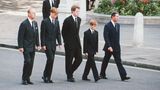 Familie bei Prinzessin Dianas Trauerfeier 1997