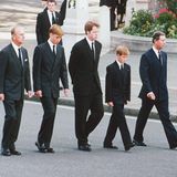 Familie bei Prinzessin Dianas Trauerfeier 1997