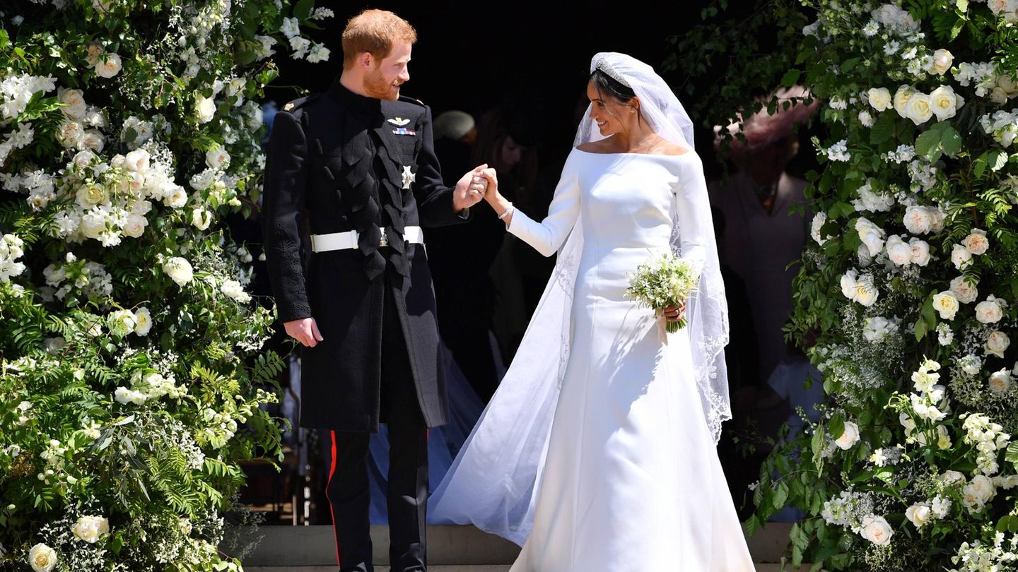 Prinz Harry und Herzogin Meghan bei ihrer Hochzeit Prinz Harry und Herzogin Meghan bei ihrer Hochzeit