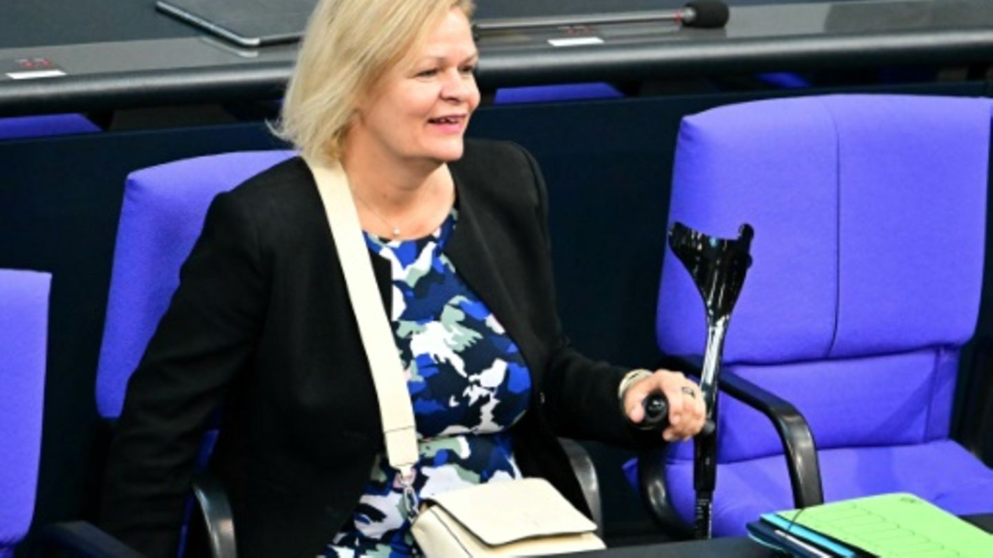 Faeser am Mittwoch im Bundestag