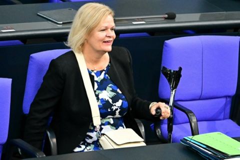 Faeser am Mittwoch im Bundestag