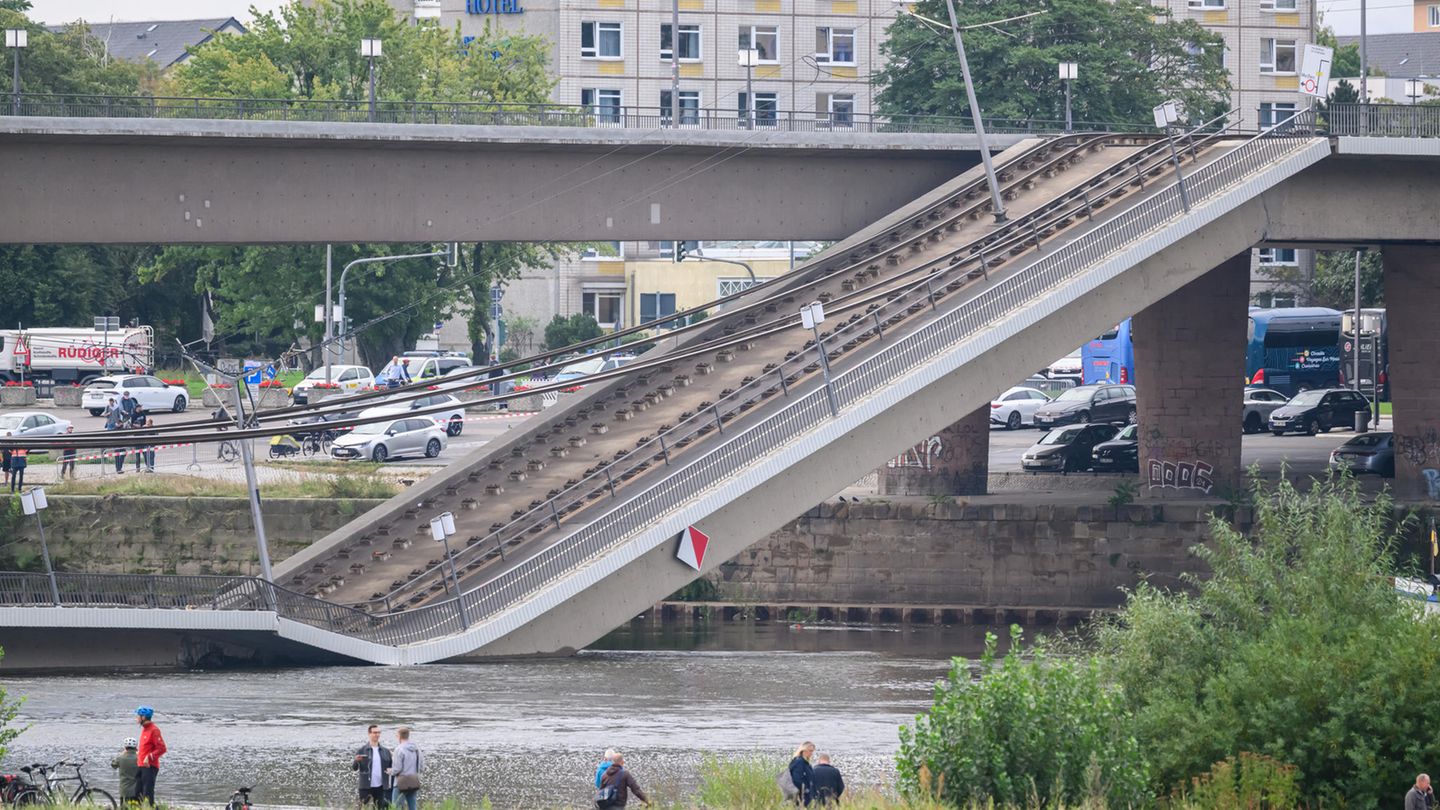 Einsturz der Carolabrücke in Dresden