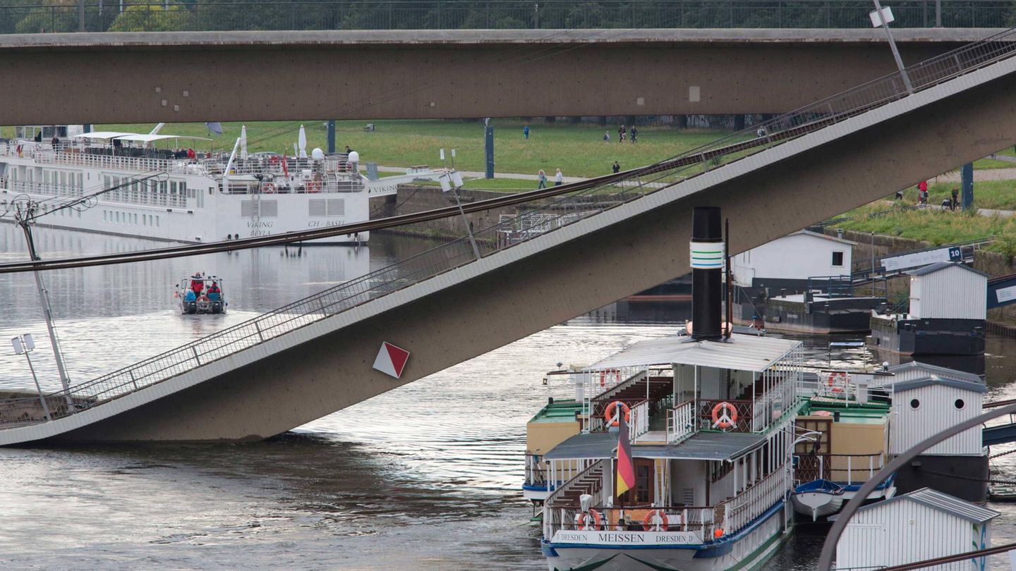 Einsturz der Carolabrücke in Dresden