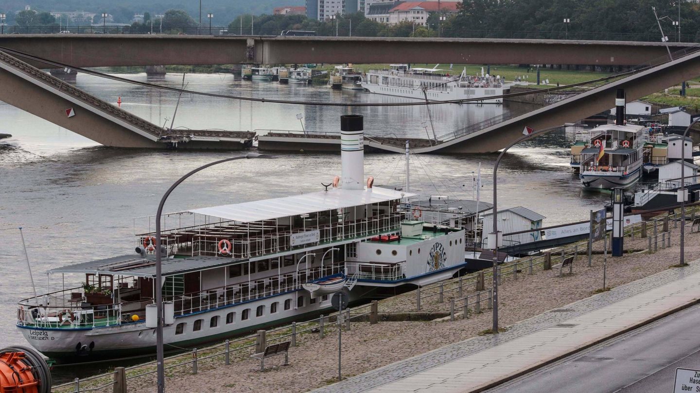 Einsturz der Carolabrücke in Dresden