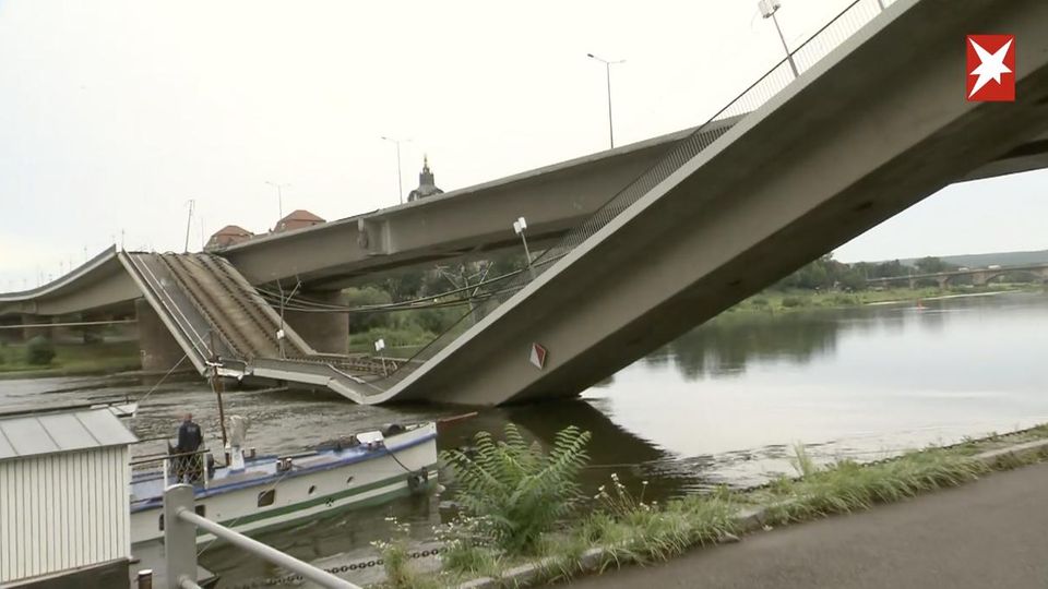 Die Carolabrücke in Dresden ist aktuell akut einsturzgefährdet.